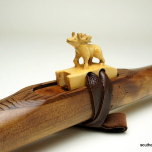 Boxwood Stag Totem - Custom Carved Native American Flute Totem - Southern Cross Flutes