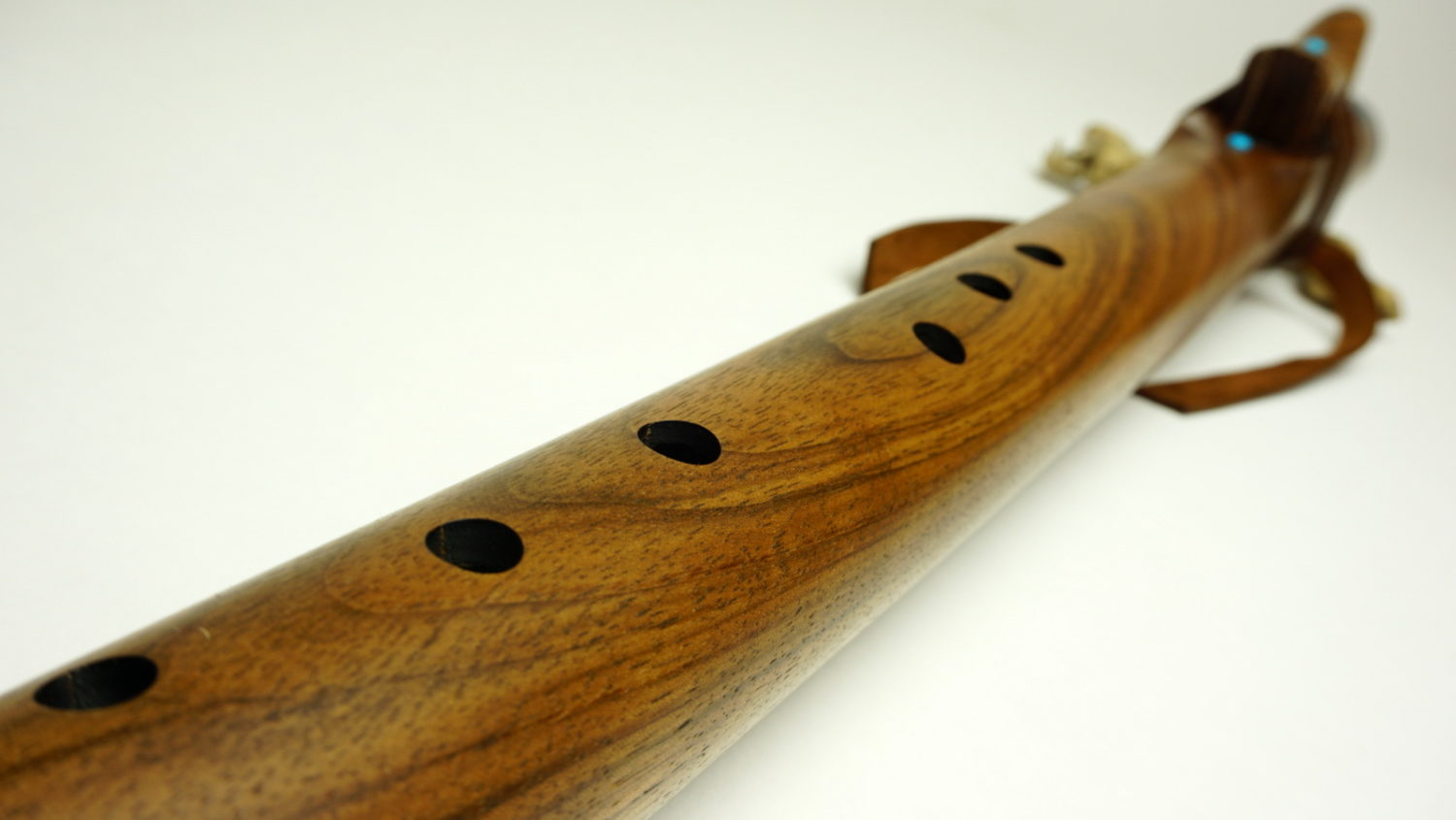 Black Walnut with Turquoise - Grandfather Flute - Various Keys