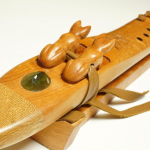 Red Beech Fox Totem - Custom Carved Native American Flute Totem - Southern Cross Flutes
